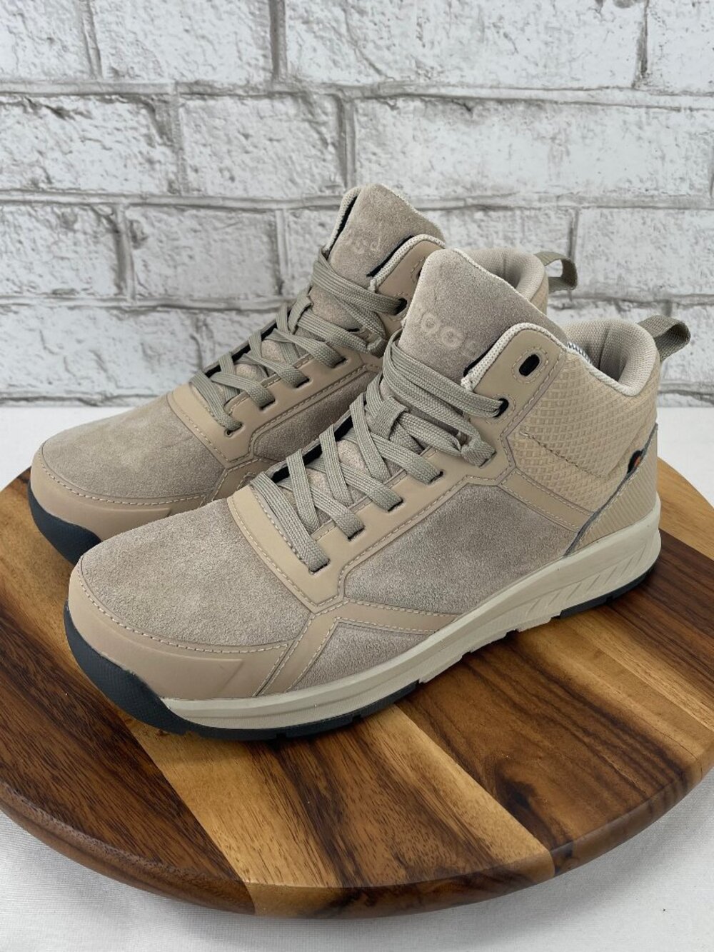 Bogs Sandstone Mid SD CT EH Womens 8.5 Taupe Suede Safety Work Boots